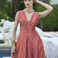 Brown Midi length Sleeveless Embellished Dress