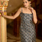 Black Sleeveless Midi Length Embellished Dress