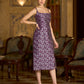 Wine Sleeveless Midi Length Embellished Dress