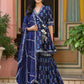 Printed Mirror Work Gotta Patti Angrakha Pure Cotton Kurta with Sharara & Dupatta