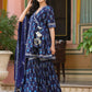 Printed Mirror Work Gotta Patti Angrakha Pure Cotton Kurta with Sharara & Dupatta