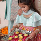 Girl's' Aqua And Pink Georgette Lehenga Set