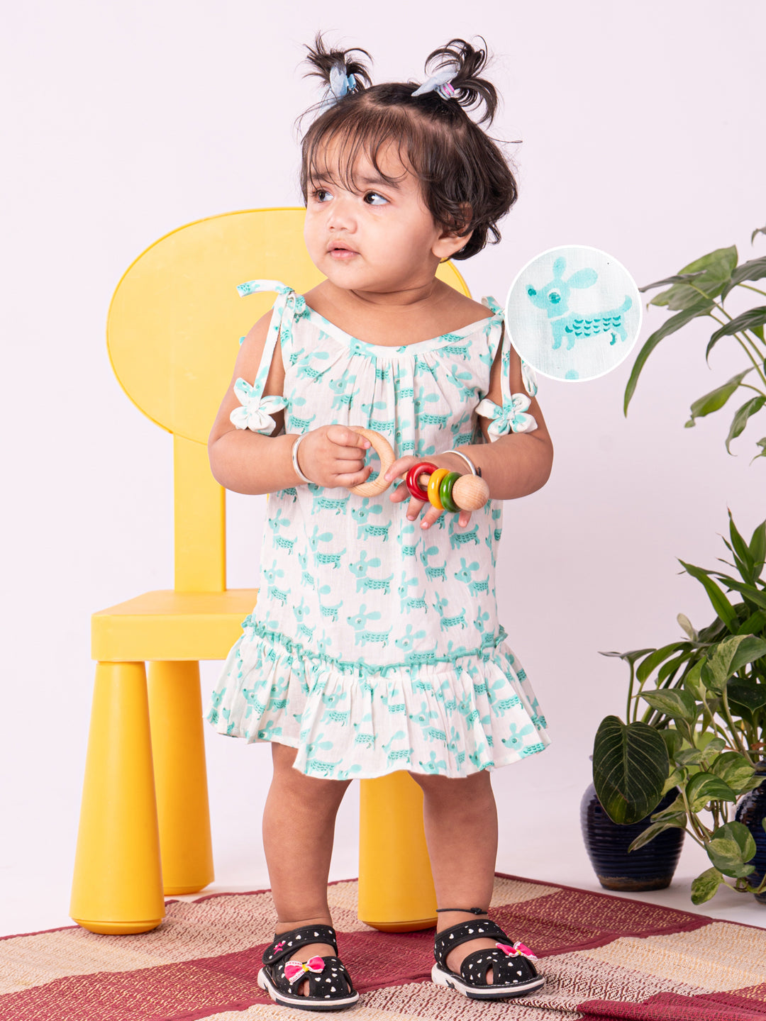 Girl's' Aqua Dress