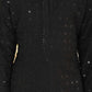 Girl's' Black Embellished Kurta Pyjama Set