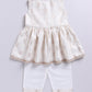 Girl's' Cream Ethnic Combo Set