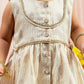 Girl's' Cream Kurta Pant Set