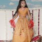 Girl's' Floral Printed Lehenga Choli With Dupatta