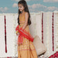 Girl's' Floral Printed Lehenga Choli With Dupatta