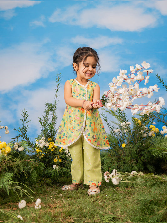 Girls' green co-ord set