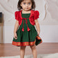 Girl's' Green Dress With Jacket