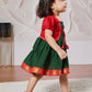 Girl's' Green Dress With Jacket