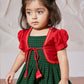 Girl's' Green Dress With Jacket