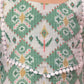 Girl's Green Ikaat Print A-Line Kurta Pyjama Set