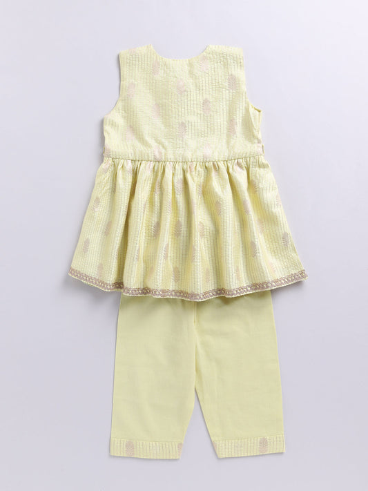 Girl's' Mint Green Ethnic Combo Set