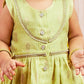 Girl's' Mint Green Kurta Pant Set