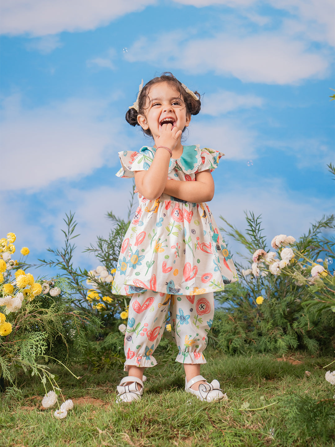 Girl's Multi Color Co Ords