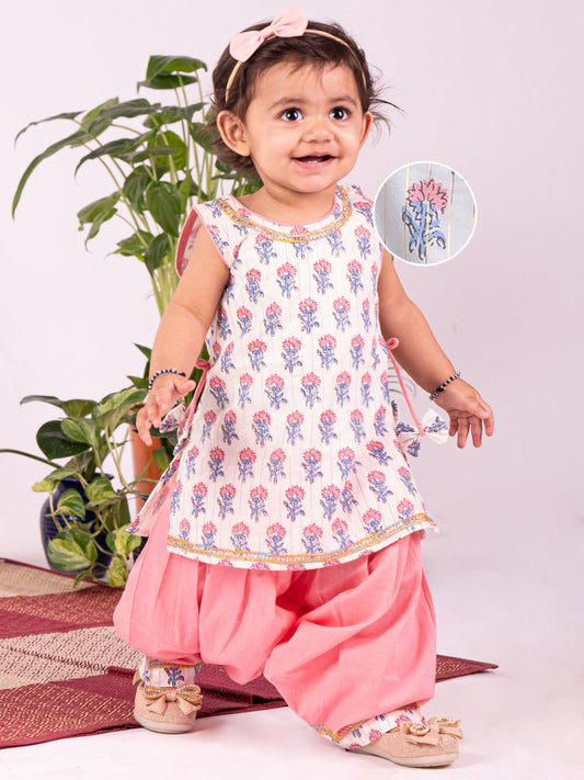 Girls' multicolour kurta and patiala set