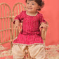 Girl's Pink Bandhni Print Kurta And Patiala Set