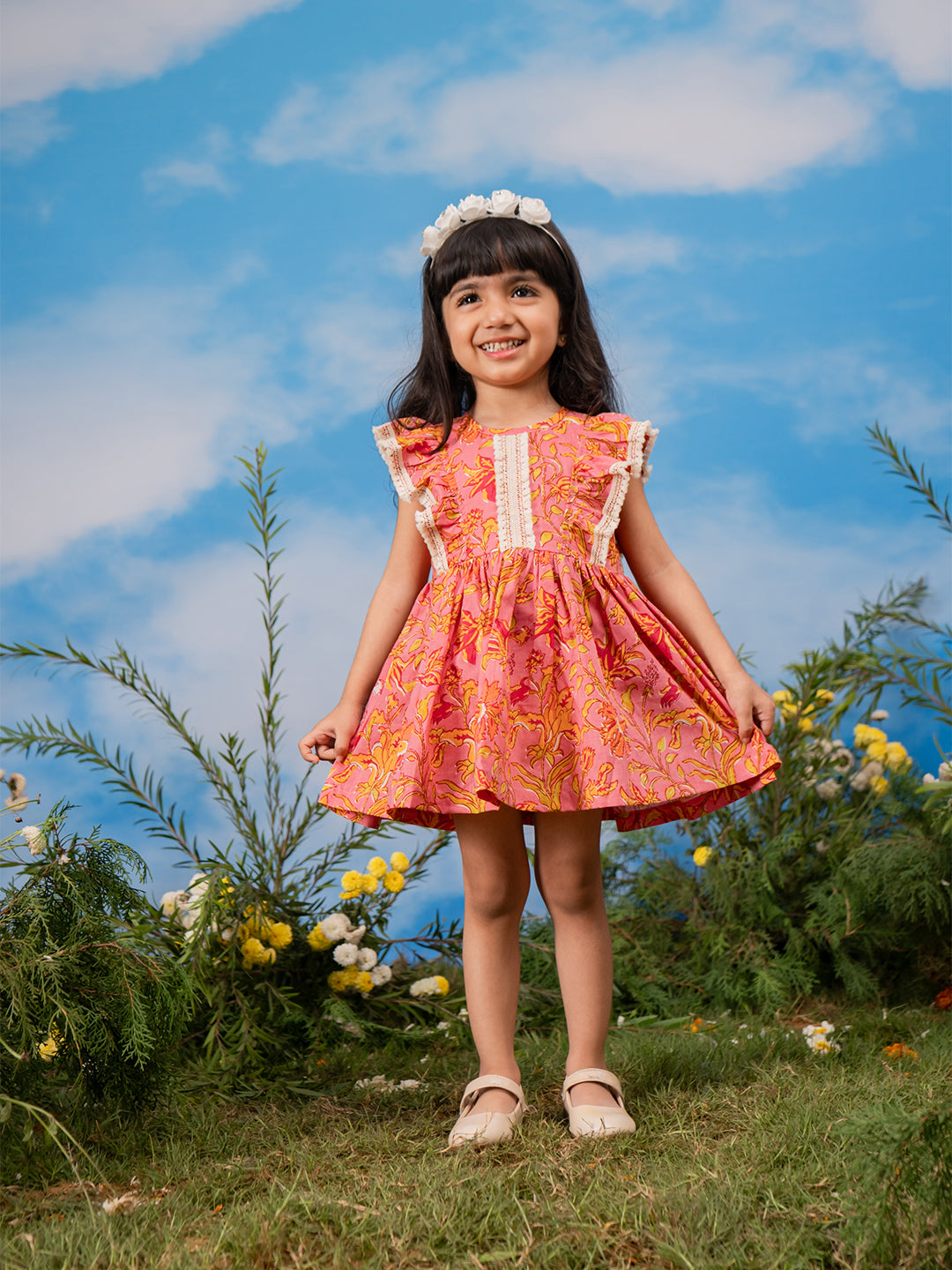 Girl's' Pink Dress
