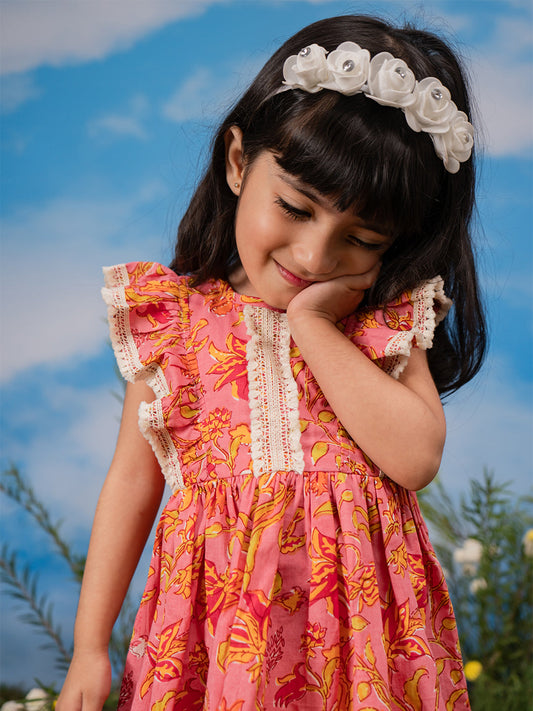 Girl's' Pink Dress
