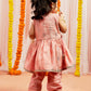 Girl's' Pink Kurta Pant Set