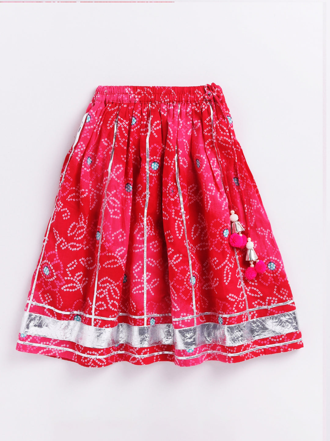 Girl's' Pink Lehenga Choli With Dupatta