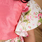 Girl's Printed Skirt And Ruffle Crop Top Set