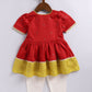 Girl's' Red And Cream Dhoti Kurta Set