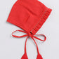 Girl's' Red Chanderi Ethnic Combo Set