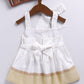 Girl's' White Frock, Shoe And Head Band