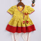 Girl's' Yellow And Cream Dhoti Kurta Set