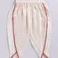 Girl's' Yellow And Cream Dhoti Kurta Set