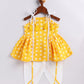 Girl's' Yellow Kurta And Dhoti Pant Set