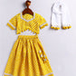 Girl's' Yellow Lehenga Choli With Dupatta