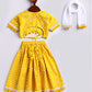 Girl's' Yellow Lehenga Choli With Dupatta