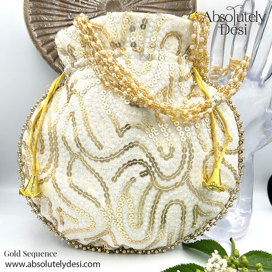 Handmade Sequenced Wedding Potli