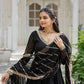 Black Anarkali Gown with Dupatta