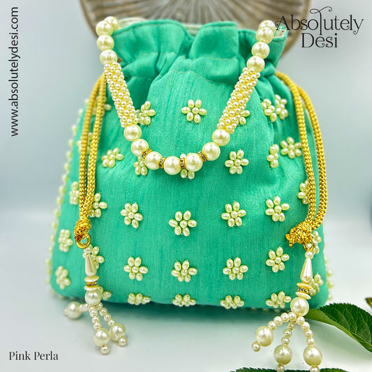 Handmade Pearl Wedding Potli