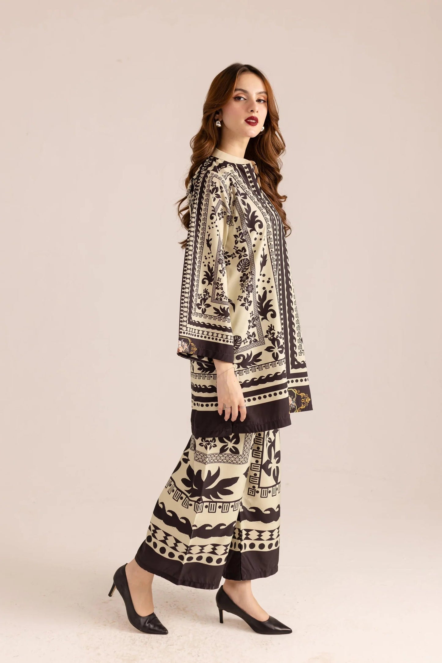 Off White Printed Co-Ord Set