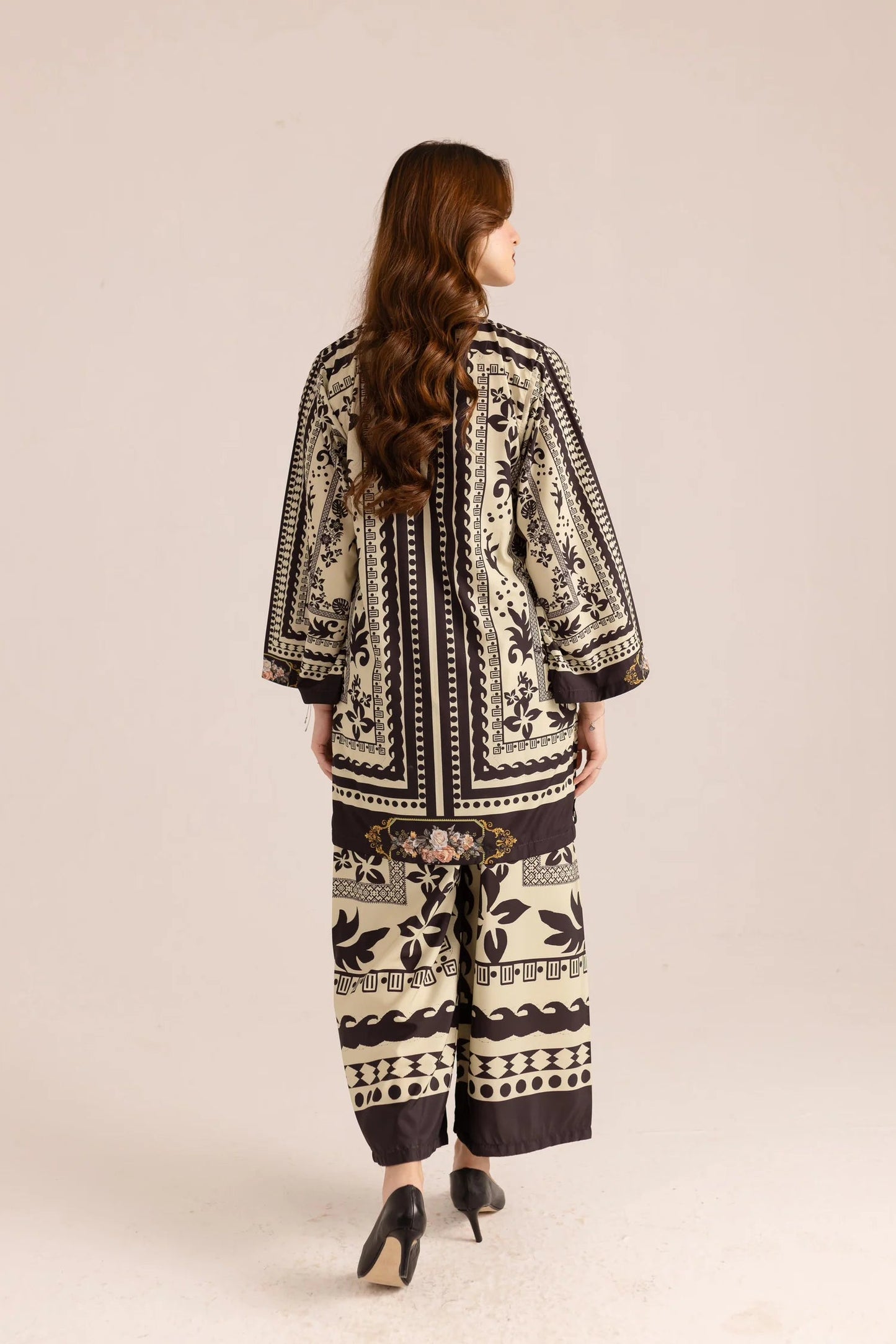 Off White Printed Co-Ord Set