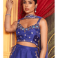 Purple Indo-Western Embroidered Palazzo Set with Dupatta