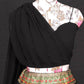 Impressive Black Banarasi Indo-Western Crop Top Lehenga