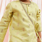 Infant Boy's Mint Green Silk Blend Kurta And Dhoti Set