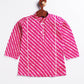 Infant Boy's Pink And White Cotton Kurta Pyjama Set