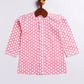 Infant Boy's Pink And White Cotton Kurta Pyjama Set