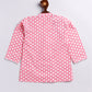 Infant Boy's Pink And White Cotton Kurta Pyjama Set