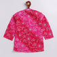 Infant Boy's Pink And White Cotton Kurta Pyjama Set