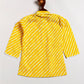 Infant Boy's Yellow And White Cotton Kurta Pyjama Set