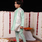 Boys' Mint Green Flap Kurta Pyjama Set