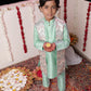 Boys' Mint Green Flap Kurta Pyjama Set